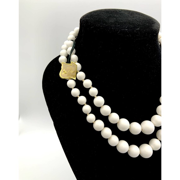 Vintage Coro Lucite 18" Beaded Necklace and Earrings Set - Original Tag - Picture 8 of 10